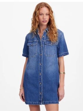 Madewell Dress S Denim Blue